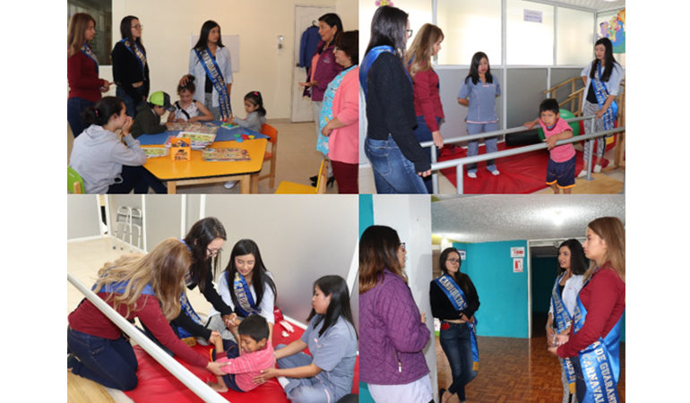 CANDIDATAS A REINA DE GUARANDA VISITARON PROYECTOS DE ACCION SOCIAL MUNICIPAL