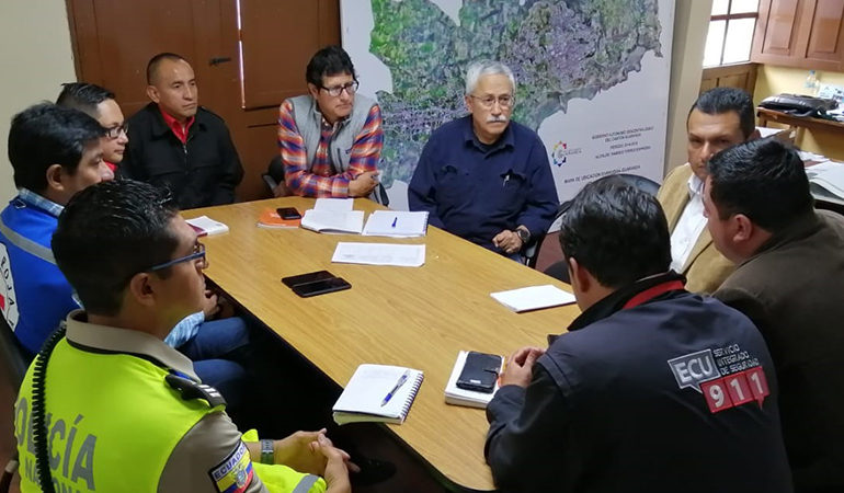 DIRECTOR DE PLANIFICACIÓN DEL GAD GUARANDA SE REUNIÓ CON LAS AUTORIDADES DE LA SEGURIDAD DE NUESTRA CIUDAD DE GUARANDA