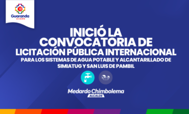 Inició la convocatoria de Licitación Pública Internacional para los sistemas de agua potable y alcantarillado de Simiatug y San Luis de Pambil