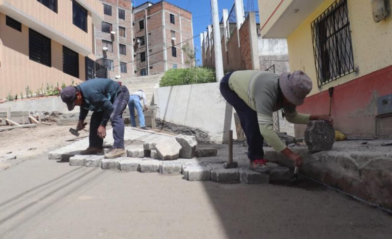 ADOQUINADO EN LA CALLE ENRIQUE VILLAGÓMEZ DE LOS TRIGALES